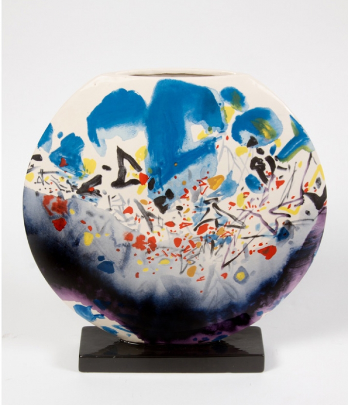 Chu Teh Chun, Vase rond bleu, 2005